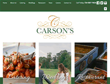 Tablet Screenshot of carsonscatering.com